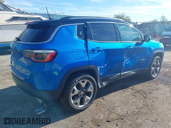 ✅ 2020 Jeep Compass Limited • VIN: 3C4NJDCB2LT200263 • Lot: 43109626. Listed on IAAI with 66,657 mi. Free auction sales archive from the USA and detailed vehicle history report at DreamBid. Image 4.
