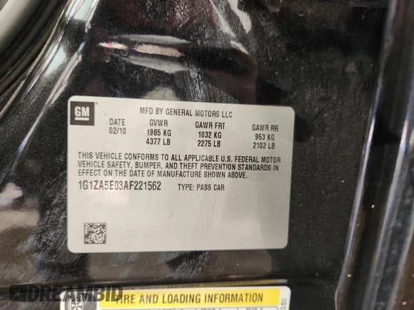 ✅ 2010 Chevrolet Malibu 1FL • VIN: 1G1ZA5E03AF221562 • Лот: 91379655. Опубликован ранее на Copart с пробегом 136 609 миль. Бесплатный доступ к архиву аукционных продаж из США и подробный отчёт об истории автомобиля на DreamBid. Изображение 10.