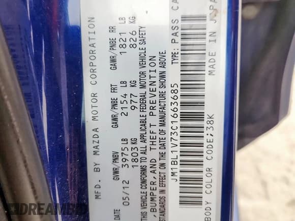 ✅ 2012 Mazda 3 i Touring • VIN: JM1BL1V73C1663685 • Lot: 93054215. Wystawiony na Copart z przebiegiem 205 858 mil. Bezpłatny archiwum sprzedaży aukcyjnych z USA i szczegółowy raport historii pojazdu na DreamBid. Zdjęcie 12.