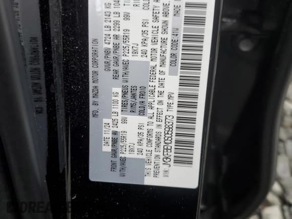 ✅ 2025 Mazda CX-5 S Premium Plus • VIN: JM3KFBEM0S0598373 • Lot: 80958945. Wystawiony na Copart z przebiegiem 11 070 mil. Bezpłatny archiwum sprzedaży aukcyjnych z USA i szczegółowy raport historii pojazdu na DreamBid. Zdjęcie 13.