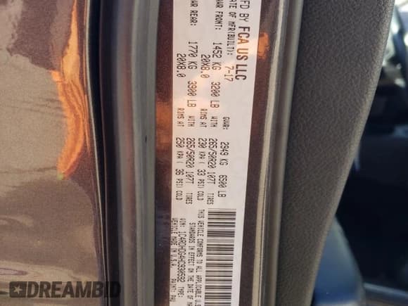 ✅ 2017 Dodge Durango GT • VIN: 1C4RDHDG4HC930592 • Lot: 41893805. Listed on Copart with 121,133 mi. Free auction sales archive from the USA and detailed vehicle history report at DreamBid. Image 15.