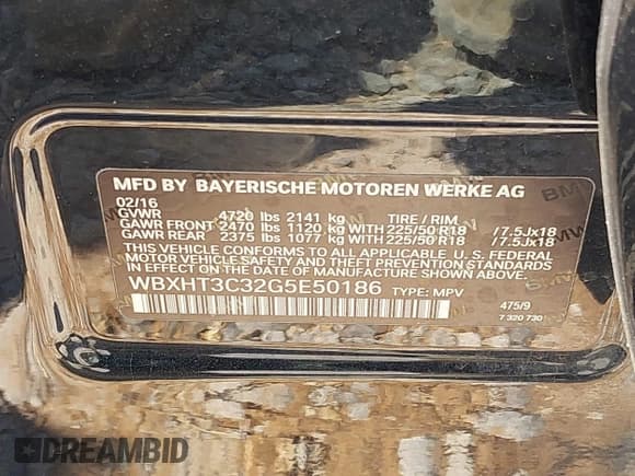 ✅ 2016 BMW X1 xDrive28i • VIN: WBXHT3C32G5E50186 • Lot: 43220255. Listed on IAAI with 72,024 mi. Free auction sales archive from the USA and detailed vehicle history report at DreamBid. Image 9.