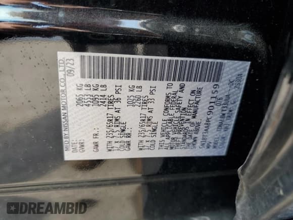 ✅ 2023 Nissan Rogue S • VIN: 5N1BT3AA8PC901159 • Lot: 67596475. Wystawiony na Copart z przebiegiem 29 578 mil. Bezpłatny archiwum sprzedaży aukcyjnych z USA i szczegółowy raport historii pojazdu na DreamBid. Zdjęcie 14.