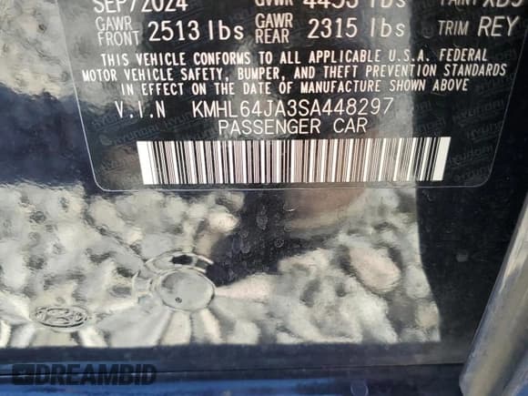 ✅ 2025 Hyundai Sonata SEL • VIN: KMHL64JA3SA448297 • Лот: 91199795. Опубликован ранее на Copart с пробегом 25 806 миль. Бесплатный доступ к архиву аукционных продаж из США и подробный отчёт об истории автомобиля на DreamBid. Изображение 13.