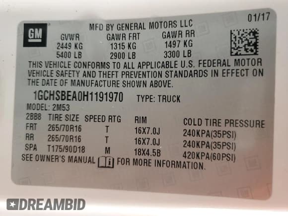 ✅ 2017 Chevrolet Colorado 2WD WT • VIN: 1GCHSBEA0H1191970 • Лот: 71105004. Опубликован ранее на Copart с пробегом 80 728 миль. Бесплатный доступ к архиву аукционных продаж из США и подробный отчёт об истории автомобиля на DreamBid. Изображение 13.