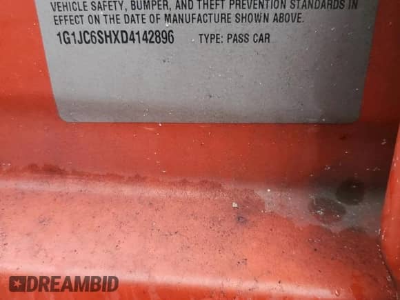 ✅ 2013 Chevrolet Sonic LT • VIN: 1G1JC6SHXD4142896 • Лот: 75015374. Размещён на Copart с пробегом 150 472 миль миль. Получите бесплатный доступ к архиву аукционных продаж из США и посмотрите подробный отчёт об истории автомобиля на DreamBid. Изображение 13.