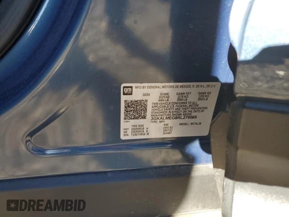 ✅ 2024 GMC Terrain SLE • VIN: 3GKALMEG8RL279565 • Lot: 83858695. Listed on Copart with 19,202 mi. Free auction sales archive from the USA and detailed vehicle history report at DreamBid. Image 13.