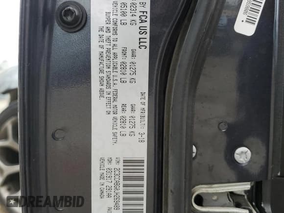 ✅ 2018 Chrysler 300 S • VIN: 2C3CCABG0JH269489 • Lot: 81708115. Listed on Copart with Not provided. Free auction sales archive from the USA and detailed vehicle history report at DreamBid. Image 12.