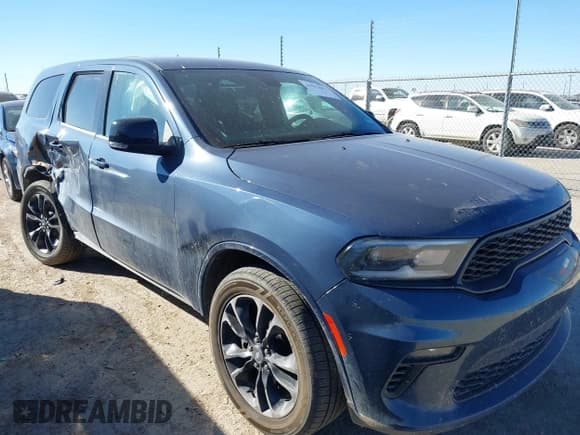 ✅ 2021 Dodge Durango GT Plus • VIN: 1C4RDJDG2MC641678 • Lot: 43593463. Listed on IAAI with 128,232 mi. Free auction sales archive from the USA and detailed vehicle history report at DreamBid. Image 1.