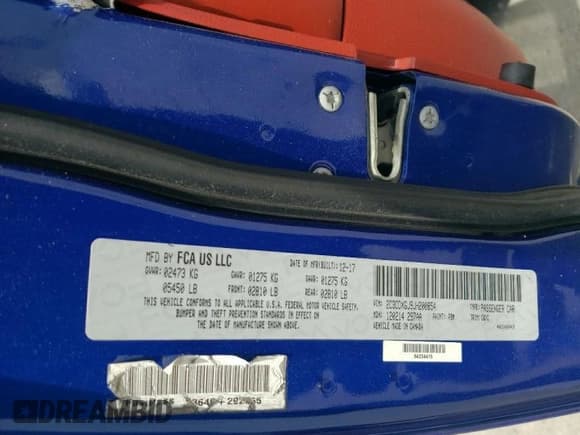 ✅ 2018 Dodge Charger R/T Scat Pack • VIN: 2C3CDXGJ9JH200854 • Lot: 63281065. Listed on Copart with 89,440 mi. Free auction sales archive from the USA and detailed vehicle history report at DreamBid. Image 12.