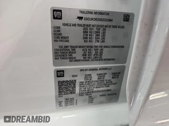 ✅ 2025 Chevrolet Silverado 1500 LT • VIN: 1GCUKDED3SZ221864 • Лот: 81256965. Опубликован ранее на Copart с пробегом 14 064 миль. Бесплатный доступ к архиву аукционных продаж из США и подробный отчёт об истории автомобиля на DreamBid. Изображение 13.