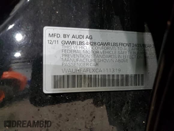 ✅ 2012 Audi A4 Premium Plus • VIN: WAUHFAFLXCA111319 • Lot: 82008924. Wystawiony na Copart z przebiegiem Nie podano. Bezpłatny archiwum sprzedaży aukcyjnych z USA i szczegółowy raport historii pojazdu na DreamBid. Zdjęcie 12.
