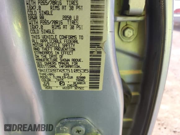 ✅ 2002 Nissan Xterra SE • VIN: 5N1ED28TX2C510535 • Lot: 41640756. Listed on IAAI with 224,698 mi. Free auction sales archive from the USA and detailed vehicle history report at DreamBid. Image 9.