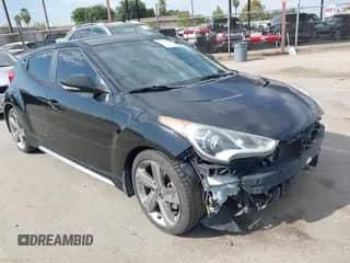 2014 Hyundai Veloster Turbo with VIN KMHTC6AE9EU193682, listed as a IAAI auction lot 43132710 with 81,575 mi miles and . Bid and sale history available at DreamBid. Image 1.