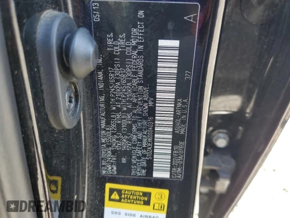 ✅ 2013 Toyota Highlander • VIN: 5TDZA3EH6DS040316 • Лот: 84437625. Опубликован ранее на Copart с пробегом 213 449 миль. Бесплатный доступ к архиву аукционных продаж из США и подробный отчёт об истории автомобиля на DreamBid. Изображение 13.