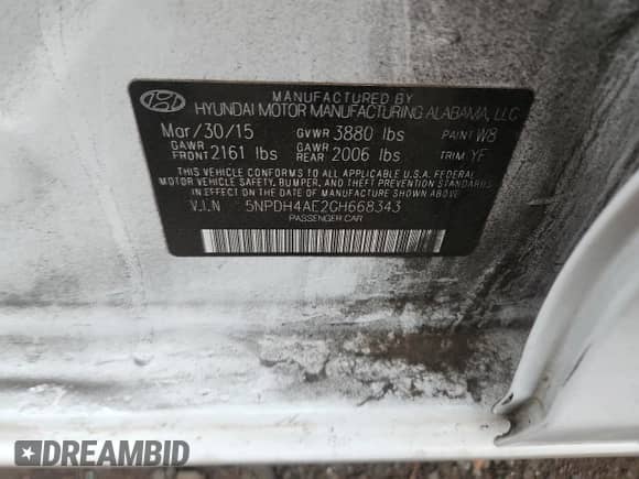 2016 Hyundai Elantra SE z VIN 5NPDH4AE2GH668343, wystawiony jako Copart lot #89919145 z przebiegiem 102 192 mil mil oraz Szkoda całkowita • Salvage title. Historia ofert i sprzedaży dostępna na DreamBid. Obrazek 13.