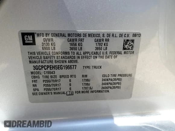 ✅ 2014 Chevrolet Silverado 1500 Work Truck • VIN: 3GCPCPEH5EG196677 • Лот: 63999995. Опубликован ранее на Copart с пробегом 118 572 миль. Бесплатный доступ к архиву аукционных продаж из США и подробный отчёт об истории автомобиля на DreamBid. Изображение 12.