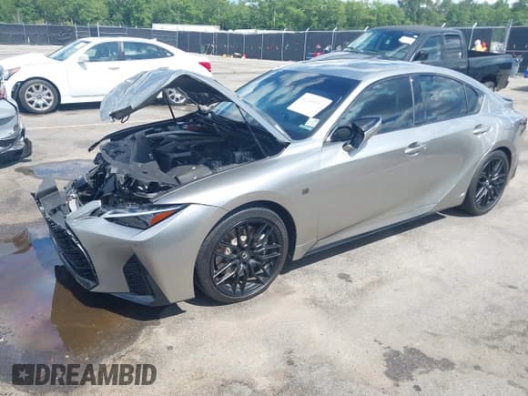 ✅ 2023 Lexus IS 500 F Sport Performance • VIN: JTHAP1D27P5004317 • Lot: 42246253. Wystawiony na IAAI z przebiegiem 42 159 mil. Bezpłatny archiwum sprzedaży aukcyjnych z USA i szczegółowy raport historii pojazdu na DreamBid. Zdjęcie 2.