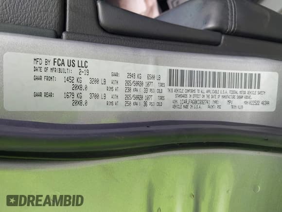 ✅ 2019 Jeep Grand Cherokee Upland • VIN: 1C4RJFAG8KC692741 • Lot: 42868590. Listed on IAAI with 61,333 mi. Free auction sales archive from the USA and detailed vehicle history report at DreamBid. Image 9.