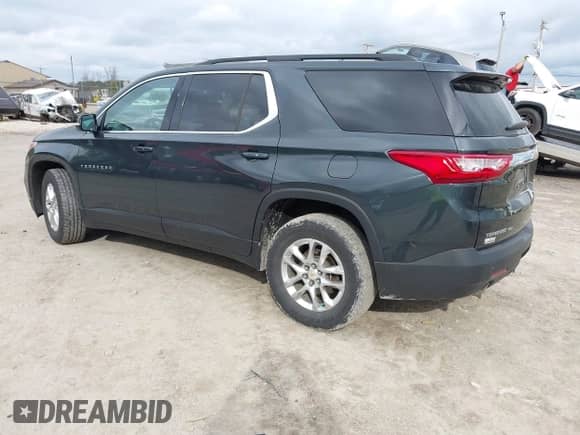 2019 Chevrolet Traverse LT Cloth z VIN 1GNEVMKW7KJ238111, wystawiony jako IAAI lot #43282872 z przebiegiem 122 571 mil mil oraz . Historia ofert i sprzedaży dostępna na DreamBid. Obrazek 3.