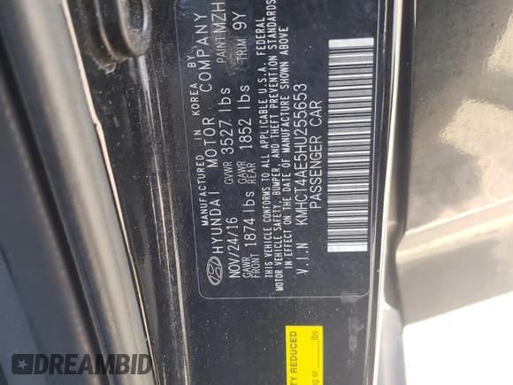 ✅ 2017 Hyundai Accent SE • VIN: KMHCT4AE5HU255653 • Lot: 91782595. Wystawiony na Copart z przebiegiem 107 592 mil. Bezpłatny archiwum sprzedaży aukcyjnych z USA i szczegółowy raport historii pojazdu na DreamBid. Zdjęcie 12.