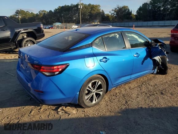 ✅ 2021 Nissan Sentra SV • VIN: 3N1AB8CV3MY313076 • Lot: 91519385. Listed on Copart with 33,403 mi. Free auction sales archive from the USA and detailed vehicle history report at DreamBid. Image 3.
