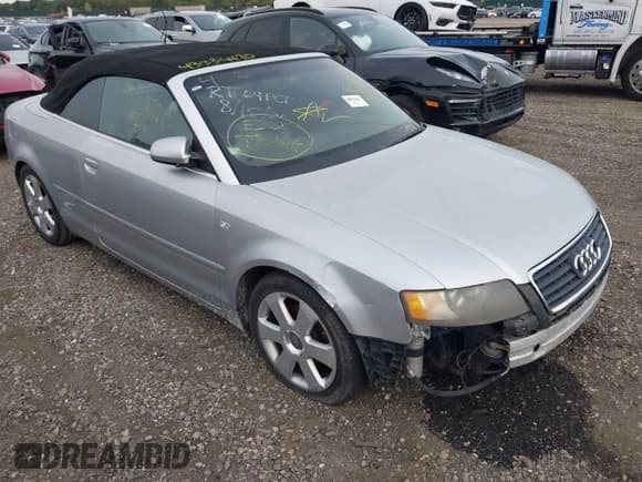 ✅ 2004 Audi A4 1.8T • VIN: WAUAC48H34K002068 • Lot: 43334970. Listed on IAAI with Not provided. Free auction sales archive from the USA and detailed vehicle history report at DreamBid. Image 1.