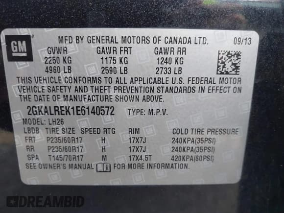 ✅ 2014 GMC Terrain SLE • VIN: 2GKALREK1E6140572 • Lot: 43590586. Wystawiony na IAAI z przebiegiem 156 992 mil. Bezpłatny archiwum sprzedaży aukcyjnych z USA i szczegółowy raport historii pojazdu na DreamBid. Zdjęcie 9.