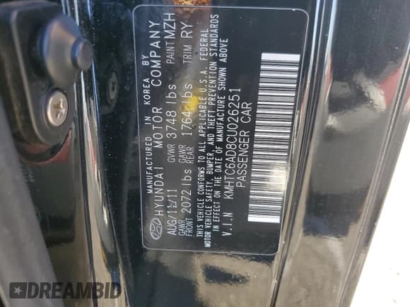 ✅ 2012 Hyundai Veloster w/Gray Int • VIN: KMHTC6AD8CU026251 • Lot: 88746315. Wystawiony na Copart z przebiegiem 106 469 mil. Bezpłatny archiwum sprzedaży aukcyjnych z USA i szczegółowy raport historii pojazdu na DreamBid. Zdjęcie 15.