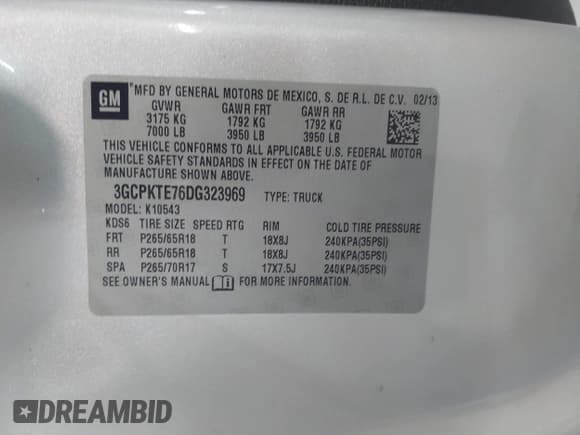 ✅ 2013 Chevrolet Silverado 1500 LTZ • VIN: 3GCPKTE76DG323969 • Lot: 42978385. Wystawiony na IAAI z przebiegiem 204 789 mil. Bezpłatny archiwum sprzedaży aukcyjnych z USA i szczegółowy raport historii pojazdu na DreamBid. Zdjęcie 9.