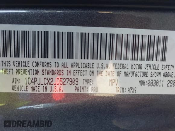 ✅ 2018 Jeep Cherokee Latitude • VIN: 1C4PJLCX2JD527909 • Lot: 42317476. Listed on IAAI with 113,783 mi. Free auction sales archive from the USA and detailed vehicle history report at DreamBid. Image 9.