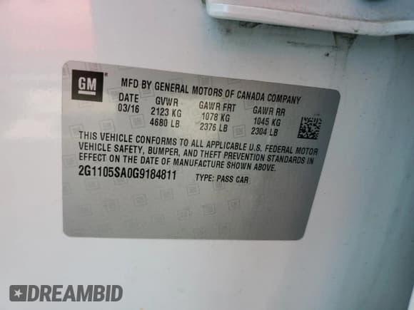✅ 2016 Chevrolet Impala LT • VIN: 2G1105SA0G9184811 • Лот: 70399534. Опубликован ранее на Copart с пробегом 170 609 миль. Бесплатный доступ к архиву аукционных продаж из США и подробный отчёт об истории автомобиля на DreamBid. Изображение 12.