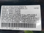 ✅ 2022 Honda Accord Sport • VIN: 1HGCV1F39NA098826 • Lot: 43495647. Wystawiony na IAAI z przebiegiem 18 990 mil. Bezpłatny archiwum sprzedaży aukcyjnych z USA i szczegółowy raport historii pojazdu na DreamBid. Zdjęcie 9.