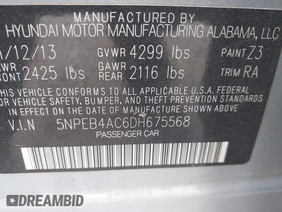 ✅ 2013 Hyundai Sonata GLS • VIN: 5NPEB4AC6DH675568 • Лот: 43339941. Опубликован ранее на IAAI с пробегом 200 447 миль. Бесплатный доступ к архиву аукционных продаж из США и подробный отчёт об истории автомобиля на DreamBid. Изображение 9.