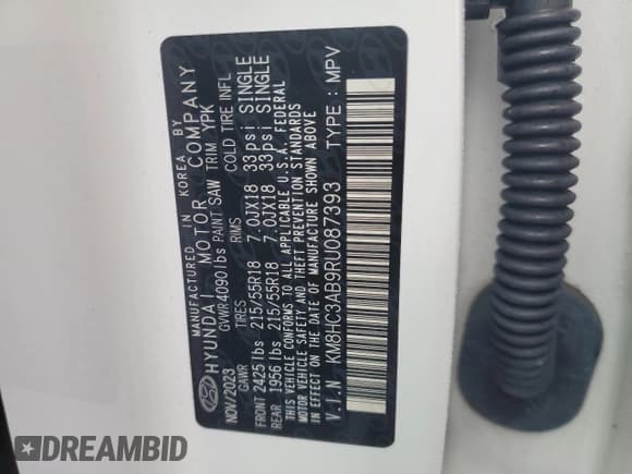 ✅ 2024 Hyundai Kona SEL • VIN: KM8HC3AB9RU087393 • Лот: 82178025. Опубликован ранее на Copart с пробегом 14 394 миль. Бесплатный доступ к архиву аукционных продаж из США и подробный отчёт об истории автомобиля на DreamBid. Изображение 12.