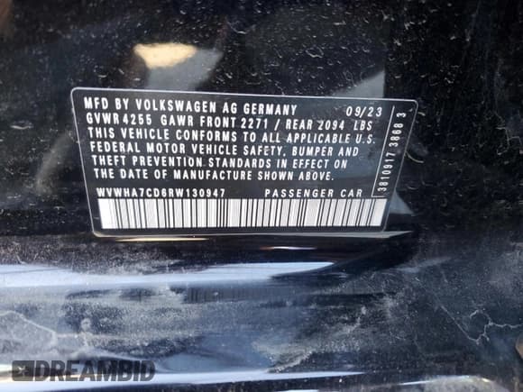 ✅ 2024 Volkswagen Golf GTI 380 S • VIN: WVWHA7CD6RW130947 • Лот: 48638435. Опубликован ранее на Copart с пробегом 13 136 миль. Бесплатный доступ к архиву аукционных продаж из США и подробный отчёт об истории автомобиля на DreamBid. Изображение 12.