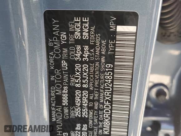 2024 Hyundai Ioniq 5 Limited z VIN KM8KRDDFXRU248519, wystawiony jako Copart lot #81045824 z przebiegiem 159 mil mil oraz Szkoda całkowita • Salvage title. Historia ofert i sprzedaży dostępna na DreamBid. Obrazek 14.