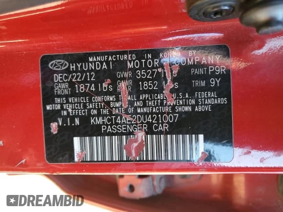 ✅ 2013 Hyundai Accent GLS • VIN: KMHCT4AE2DU421007 • Лот: 76052994. Опубликован ранее на Copart с пробегом 229 792 миль. Бесплатный доступ к архиву аукционных продаж из США и подробный отчёт об истории автомобиля на DreamBid. Изображение 12.