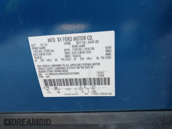 ✅ 2016 Ford Police Interceptor Utility • VIN: 1FM5K8AR0GGC07450 • Lot: 41803815. Wystawiony na IAAI z przebiegiem 87 098 mil. Bezpłatny archiwum sprzedaży aukcyjnych z USA i szczegółowy raport historii pojazdu na DreamBid. Zdjęcie 9.