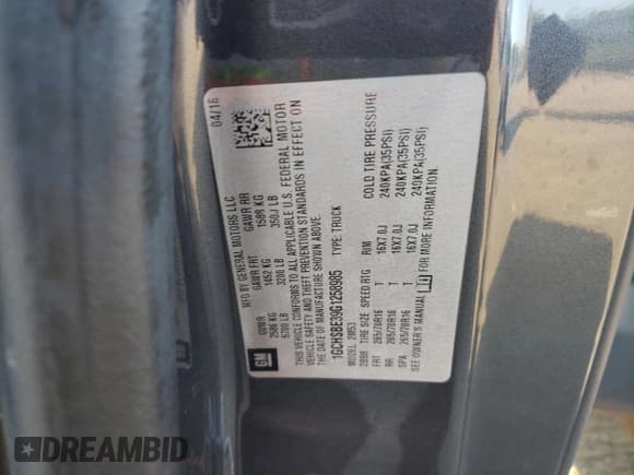 ✅ 2016 Chevrolet Colorado 2WD WT • VIN: 1GCHSBE39G1258985 • Лот: 80579535. Опубликован ранее на Copart с пробегом 103 565 миль. Бесплатный доступ к архиву аукционных продаж из США и подробный отчёт об истории автомобиля на DreamBid. Изображение 12.