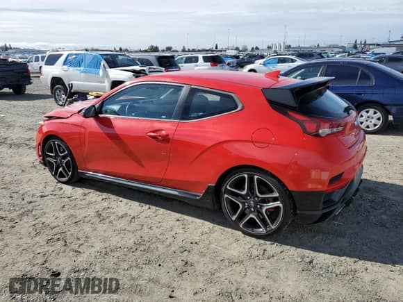 2020 Hyundai Veloster z VIN KMHT36AH8LU006018, wystawiony jako Copart lot #44410555 z przebiegiem 44 581 mil mil oraz Szkoda całkowita • Salvage title. Historia ofert i sprzedaży dostępna na DreamBid. Obrazek 2.