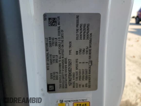 ✅ 2014 GMC Sierra 1500 • VIN: 1GTN2TEH3EZ179217 • Лот: 88734195. Опубликован ранее на Copart с пробегом 171 006 миль. Бесплатный доступ к архиву аукционных продаж из США и подробный отчёт об истории автомобиля на DreamBid. Изображение 15.