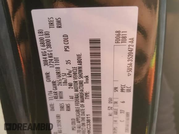 ✅ 2017 Ford F-150 XLT • VIN: 1FTEW1CF2HKC33811 • Лот: 92847695. Опубликован ранее на Copart с пробегом Не указан. Бесплатный доступ к архиву аукционных продаж из США и подробный отчёт об истории автомобиля на DreamBid. Изображение 12.