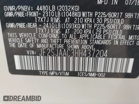 ✅ 2017 Subaru Forester • VIN: JF2SJAAC3HH437204 • Lot: 43754030. Wystawiony na IAAI z przebiegiem 140 781 mil. Bezpłatny archiwum sprzedaży aukcyjnych z USA i szczegółowy raport historii pojazdu na DreamBid. Zdjęcie 9.