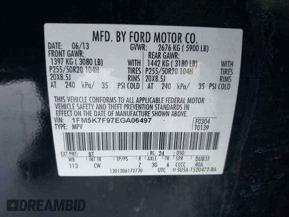 ✅ 2014 Ford Explorer Limited • VIN: 1FM5K7F97EGA06497 • Lot: 42511972. Wystawiony na IAAI z przebiegiem 169 573 mil. Bezpłatny archiwum sprzedaży aukcyjnych z USA i szczegółowy raport historii pojazdu na DreamBid. Zdjęcie 9.