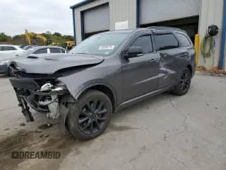 2018 Dodge Durango R/T with VIN 1C4SDJCT3JC443347, listed as a Copart auction lot 80926275 with 154,512 mi miles and Salvage title. Bid and sale history available at DreamBid. Image 1.