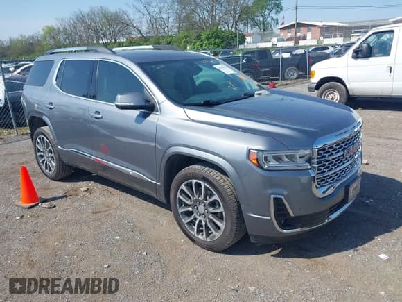 ✅ 2021 GMC Acadia Denali • VIN: 1GKKNPLS7MZ172340 • Lot: 41994377. Listed on IAAI with 53,208 mi. Free auction sales archive from the USA and detailed vehicle history report at DreamBid. Image 1.