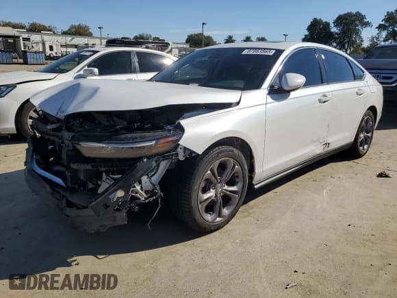 ✅ 2023 Honda Accord EX • VIN: 1HGCY1F39PA021948 • Лот: 87083565. Опубликован ранее на Copart с пробегом 101 299 миль. Бесплатный доступ к архиву аукционных продаж из США и подробный отчёт об истории автомобиля на DreamBid. Изображение 1.