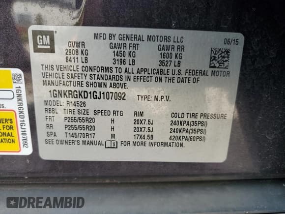 ✅ 2016 Chevrolet Traverse LT • VIN: 1GNKRGKD1GJ107092 • Lot: 54329015. Listed on Copart with 150,537 mi. Free auction sales archive from the USA and detailed vehicle history report at DreamBid. Image 13.