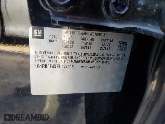 ✅ 2014 Chevrolet Volt • VIN: 1G1RB6E4XEU174618 • Lot: 82040924. Wystawiony na Copart z przebiegiem 79 621 mil. Bezpłatny archiwum sprzedaży aukcyjnych z USA i szczegółowy raport historii pojazdu na DreamBid. Zdjęcie 12.